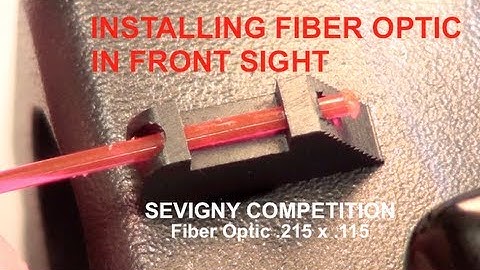 Installing Fiber Optic in Sevigny Competition Front Sight