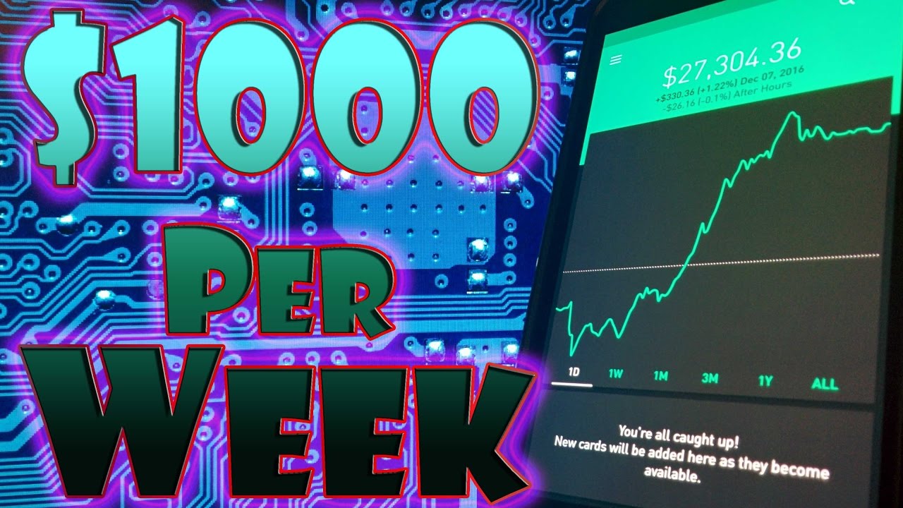 Robinhood APP Earning 1000 per Week My Stock Portfolio! YouTube