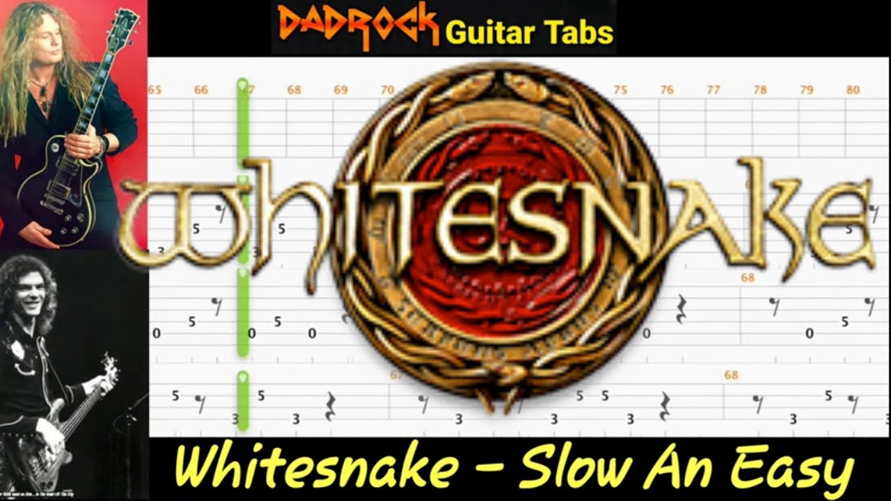 Slow An Easy - Whitesnake - Guitar + Bass TABS Lesson - YouTube