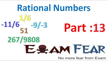 Maths Rational Numbers part 13 (Addition of Rational Numbers) CBSE Class 7  Mathematics VII