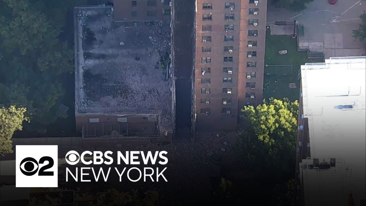 Entire side of Bronx high-rise collapses after gas explosion - YouTube