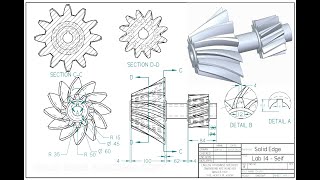 Learning Solid Edge - Lab 14 Helical and Spiral Bevel Gears