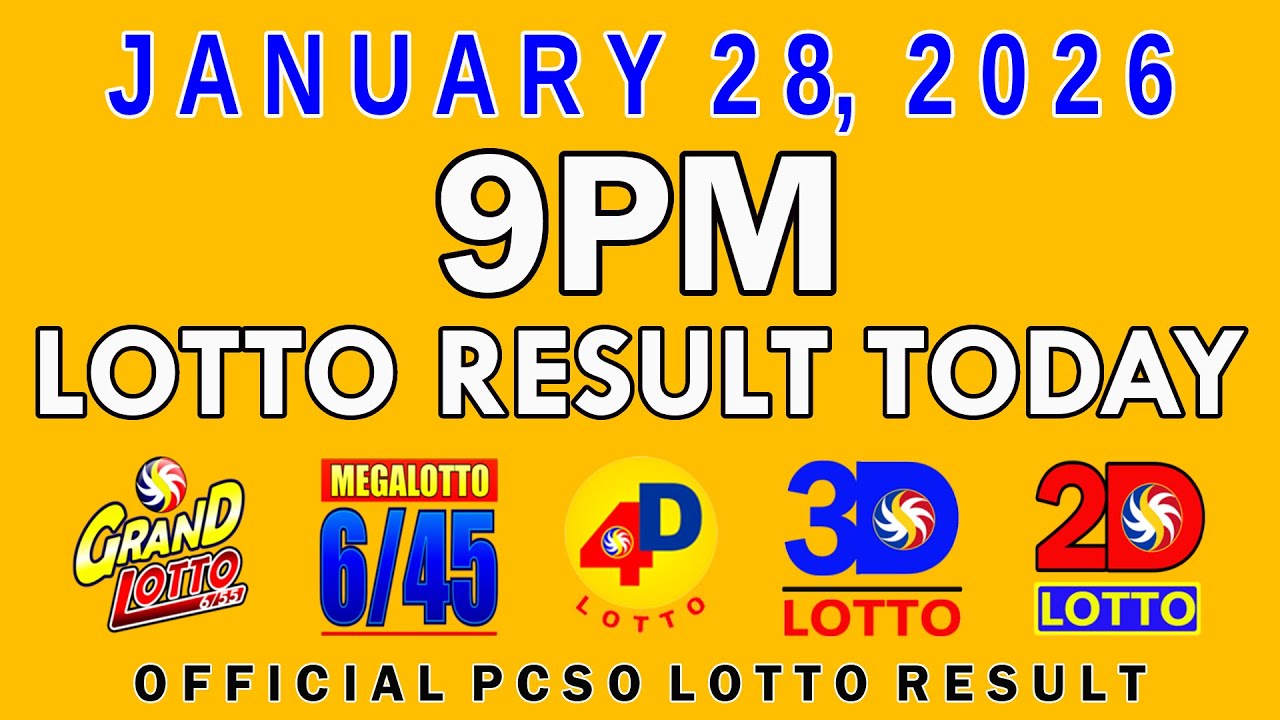 9pm Lotto Result Today PCSO January 28 2026