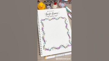 🌷Try this wonderful bullet journal frame ideas! #shorts