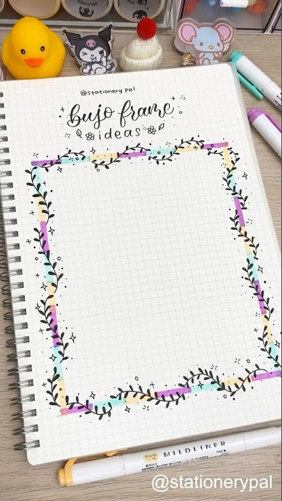 🌷Try this wonderful bullet journal frame ideas! #shorts