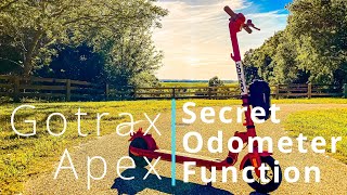 Gotrax Apex Scooter Secret Odometer Feature