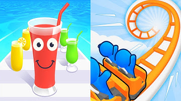 Juice Run VS Runner Coaster - All Levels Gameplay Android, ios (Part 178)