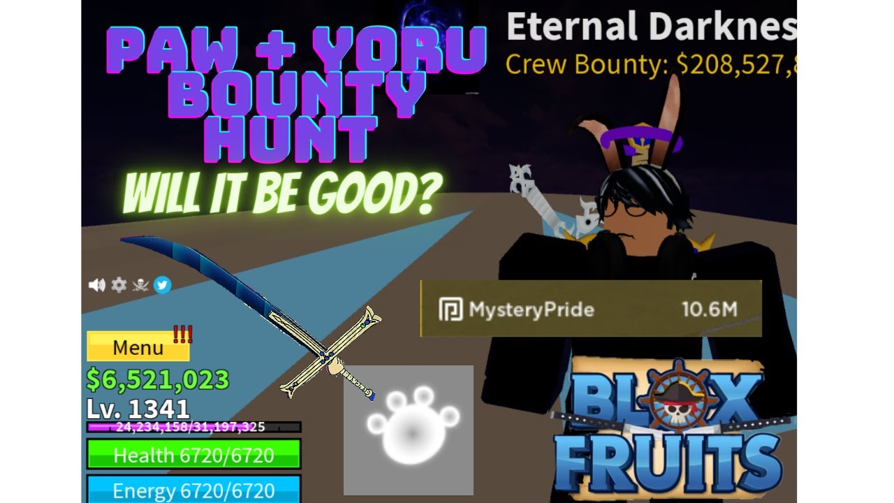 Paw + Chess Yoru Bounty Hunt in Blox Fruits Will it be good? YouTube