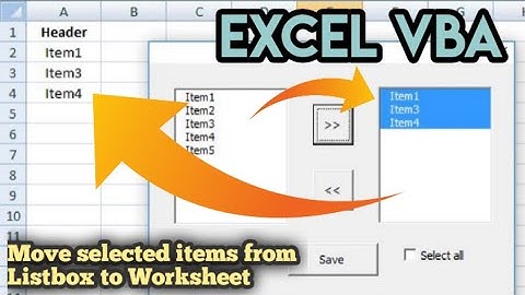 Listbox | Userform | Excel Vba
