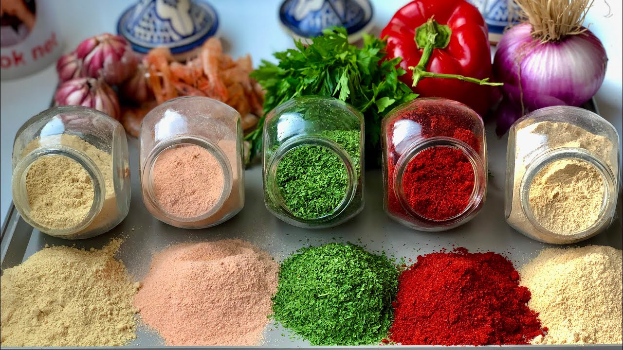 أسهل وأسرع طريقة لتجفيف الثوم ،البصل،  الفلفل الأحمر،المقدونس،القمرون والسر لي يخليهوم بلون وريحة..