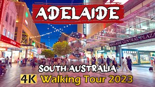 Adelaide Blue Hour Walking Tour [4k] 🇦🇺 🦘| Night Walk