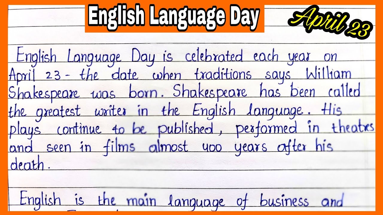 Essay On English Language Day 2021 Shakespeare Birthday Essay on english language day 2021 shakespeare birthday