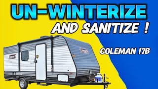 TOP TIPS How To UNWINTERIZE Your Coleman 17B Travel Trailer like a PRO!