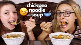 CHICKPEA NOODLE SOUP RECIPE! how to get over a cold faster