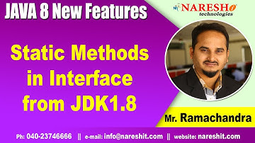 Java 8 Features Tutorials | Static Methods in Interface from JDK1.8 | by Mr.Ramachandra