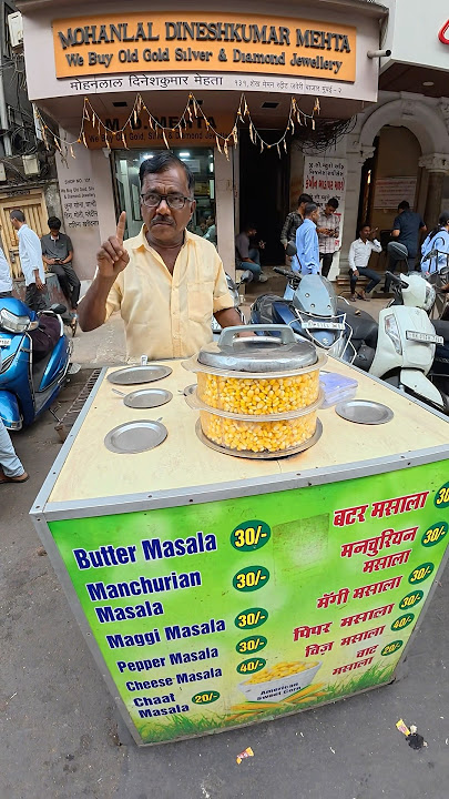 $0.30 Corn in India 🇮🇳 #streetfood #streetfoodindia #travel