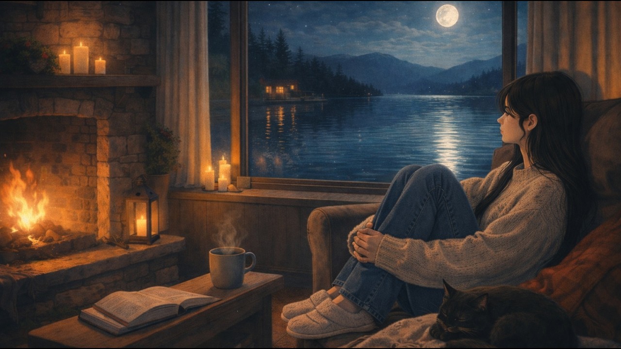 Late Night Cabin LoFi | Calm Lake House Study Beats
