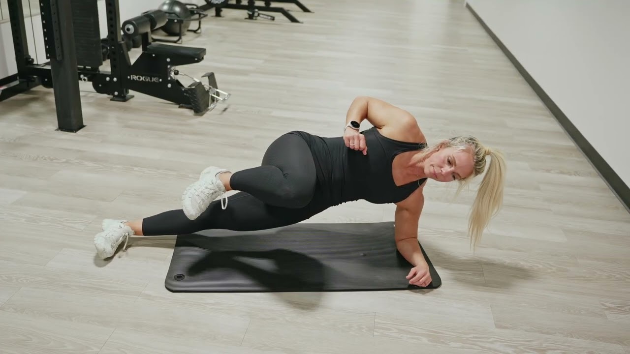 Low Side Plank Hold + Knee Up