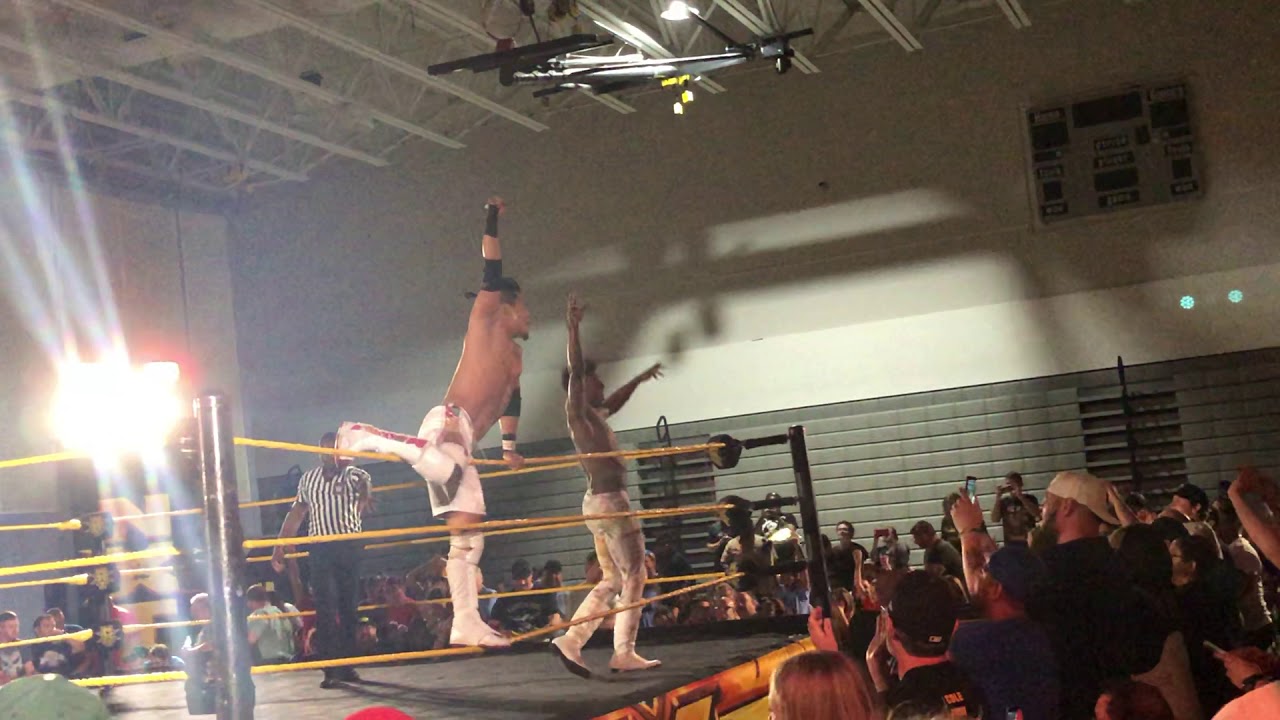 Kushida & Velveteen Dream vs. The Outliers (Finish) - NXT Ft. Pierce 6/8/2019