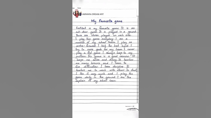 My favourite game essay writing in English #shorts #essay #english #handwriting #ammaradreamart