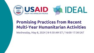 Promising Practices from Recent MultiYear Humanitarian Activities