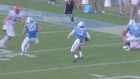 UNC Football: Sam Smiley's INT and Return vs. Virg...