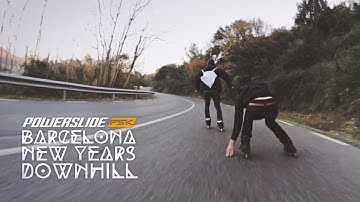 Barcelona new years downhill on Powerslide Inline skates