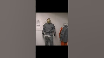 Kane Hodder accidentally breaking a wall during fittings for the Jason X costume (2001) #film #movie