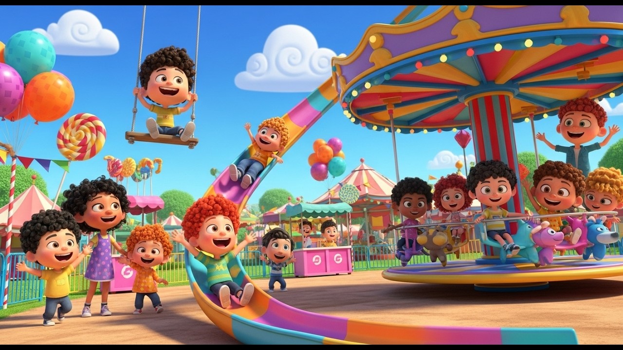 Amusement Park Fun! 🎢 Play and Jump with Family | 3D Kids Animation Rhymes