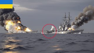 INCREDIBLE EFFICIENCY! A $5,000 water kamikaze drone sunk a Russia's most expensive warship!