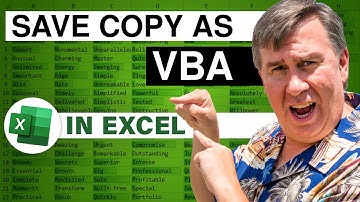 Excel - How to Save an Excel File as a Copy: VBA SaveAsCopy - Episode 2213