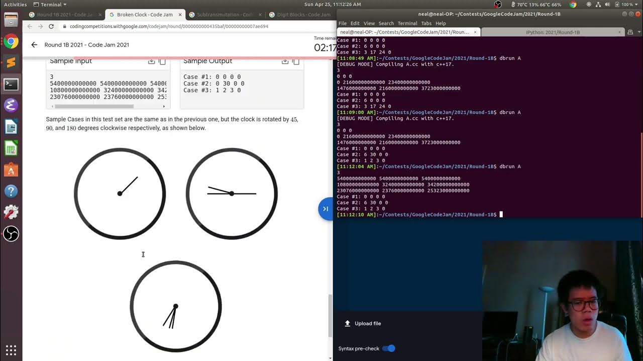 Winning Google Code Jam 2021 Round 1B! YouTube