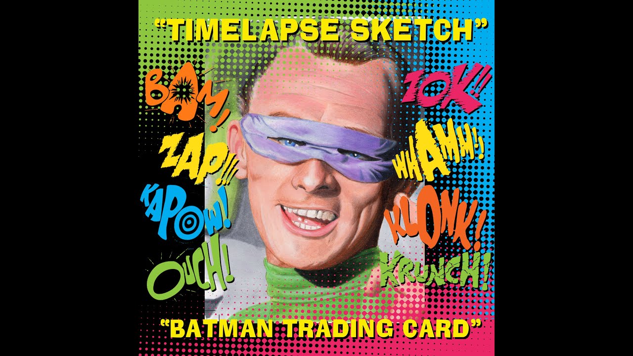 1966 BATMAN trading card Frank Gorshin Riddler time lapse sketch