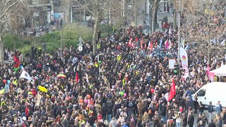 Retraites : à Paris, les manifestants à mi-parcours du défilé | AFP Images