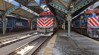 Metra Union Pacific Northwest Line Chicago Ogilvie TC - Crystal Lake F40PH-3 + Gallery Cars