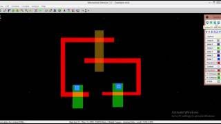 CMOS Nor gate in Microwind 4