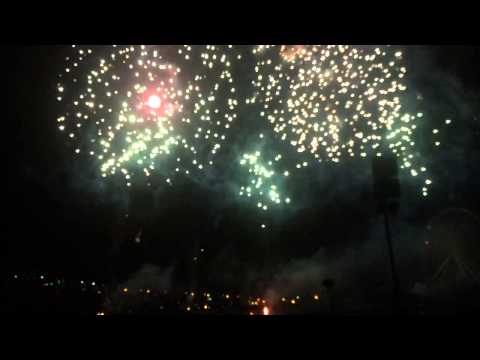 Fragment of crazy French fireworks show in Laronde