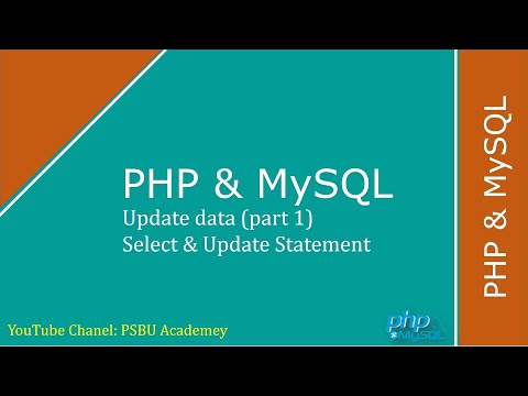 PHP with MySQL Update Data (Update 1) Part 5