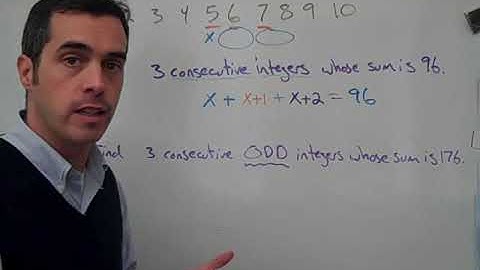 Algebra: Consecutive Integer Equations