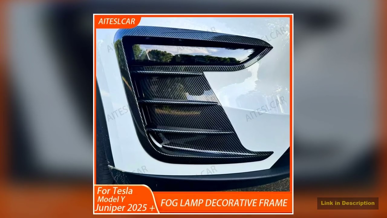 For New Tesla Model Y Juniper 2025 2026 Front Bumper Fog Lamp Wind Knife Spoiler 1Pair Car Fog