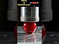 Cherry vs Hydraulic Press 🍒 | Satisfying Crushing ASMR Sounds #shorts #hydraulicpress