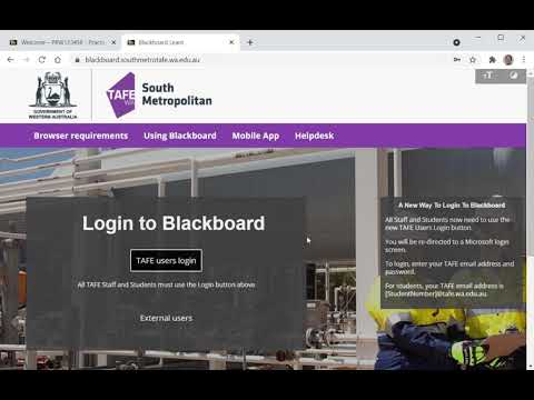 Accessing and logging into Blackboard