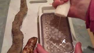 Grating Yama-Imo Yam  for  Okonomiyaki