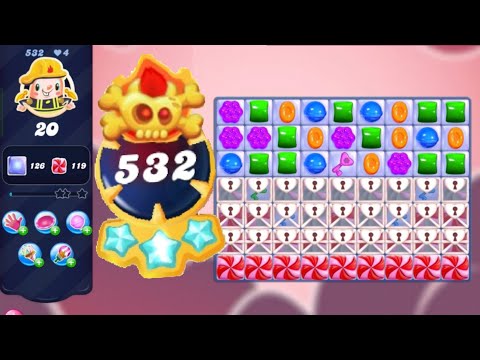 Candy Crush Saga Level 532 || No Boosters || Legendary Level || 3 Sugar Stars 🌟🌟🌟