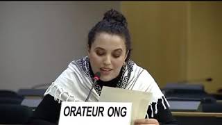 The speech of Sumaya Moumen on behalf of HRITC, at the 45th session of the Human Rights Council