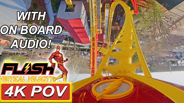THE FLASH: Vertical Velocity (4K POV with On-Board Audio)- Six Flags Great Adventure, Jackson, NJ