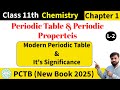 Chemistry 11th Class New Book 2025 | Modern Periodic Table | Punjab Board ( PTB ) | Lecture 2