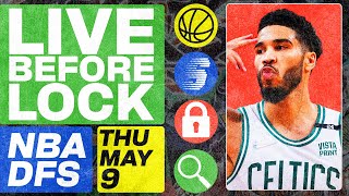 NBA DFS Live Before Lock (Thursday 5/9/24) | DraftKings & FanDuel NBA Lineups screenshot 5