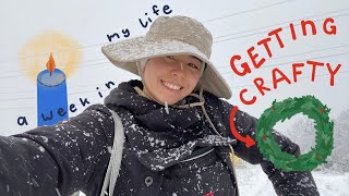 VLOG: Getting crafty ft. diy wreath, nature walks & snow