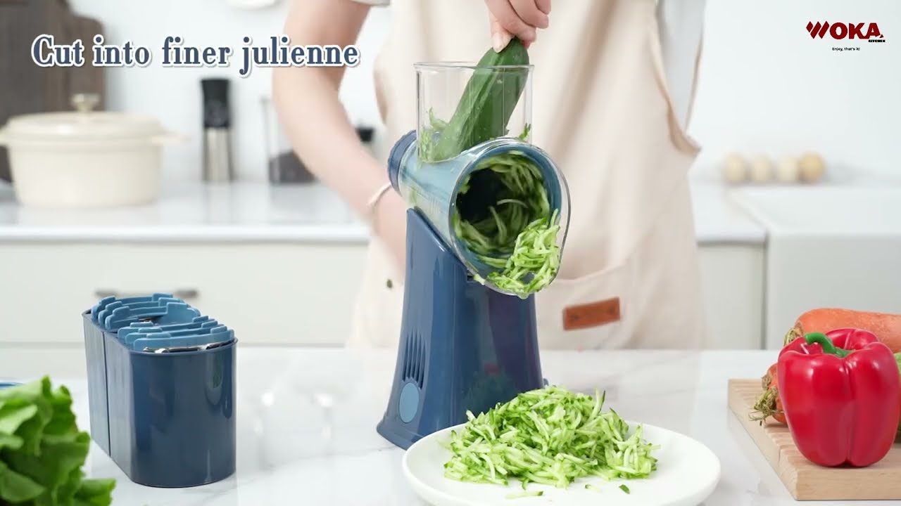 WOKA - The Ultimate Kitchen Hack: 7-IN-1 Rotary Cheese Grater